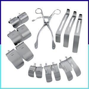 New Mod Kolbel Retractor Set with 3 Middle Blades - 12 Kolbel Blades
