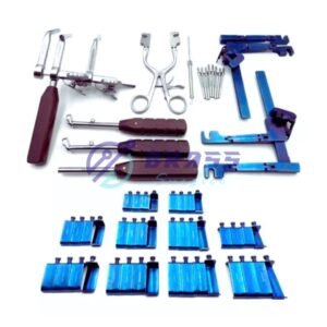 Casper Cervical Vertebral Column Retractor Set Blue Coating