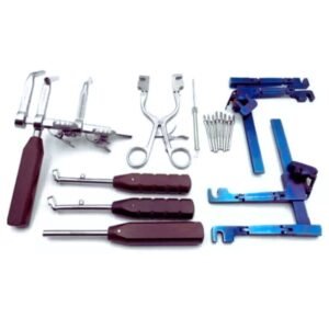 Casper Cervical Vertebral Column Retractor Set Blue Coating